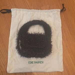 Edie Parker Black Mini Grass Bag